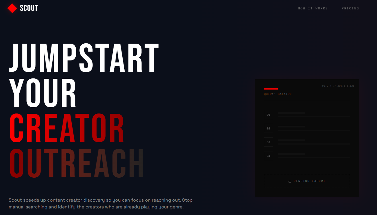 Screenshot of Scout